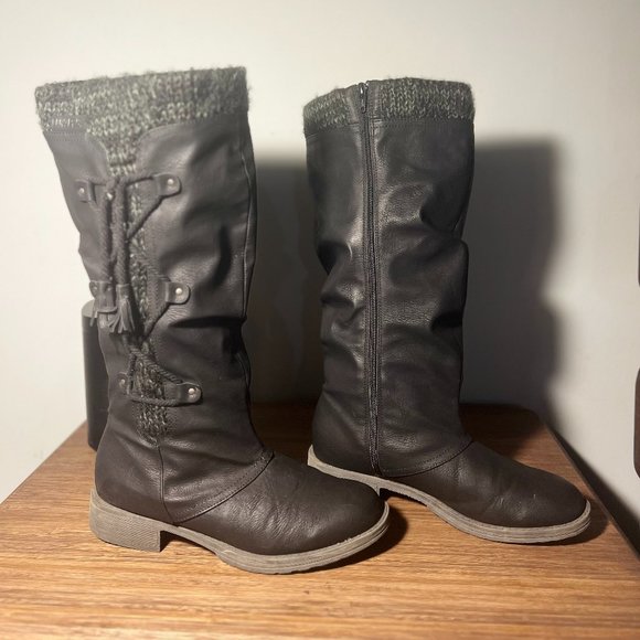 LUKEES BY MUK LUKS BIANCA BEVERLY BOOT Tall Sweater Boots - Picture 3 of 6